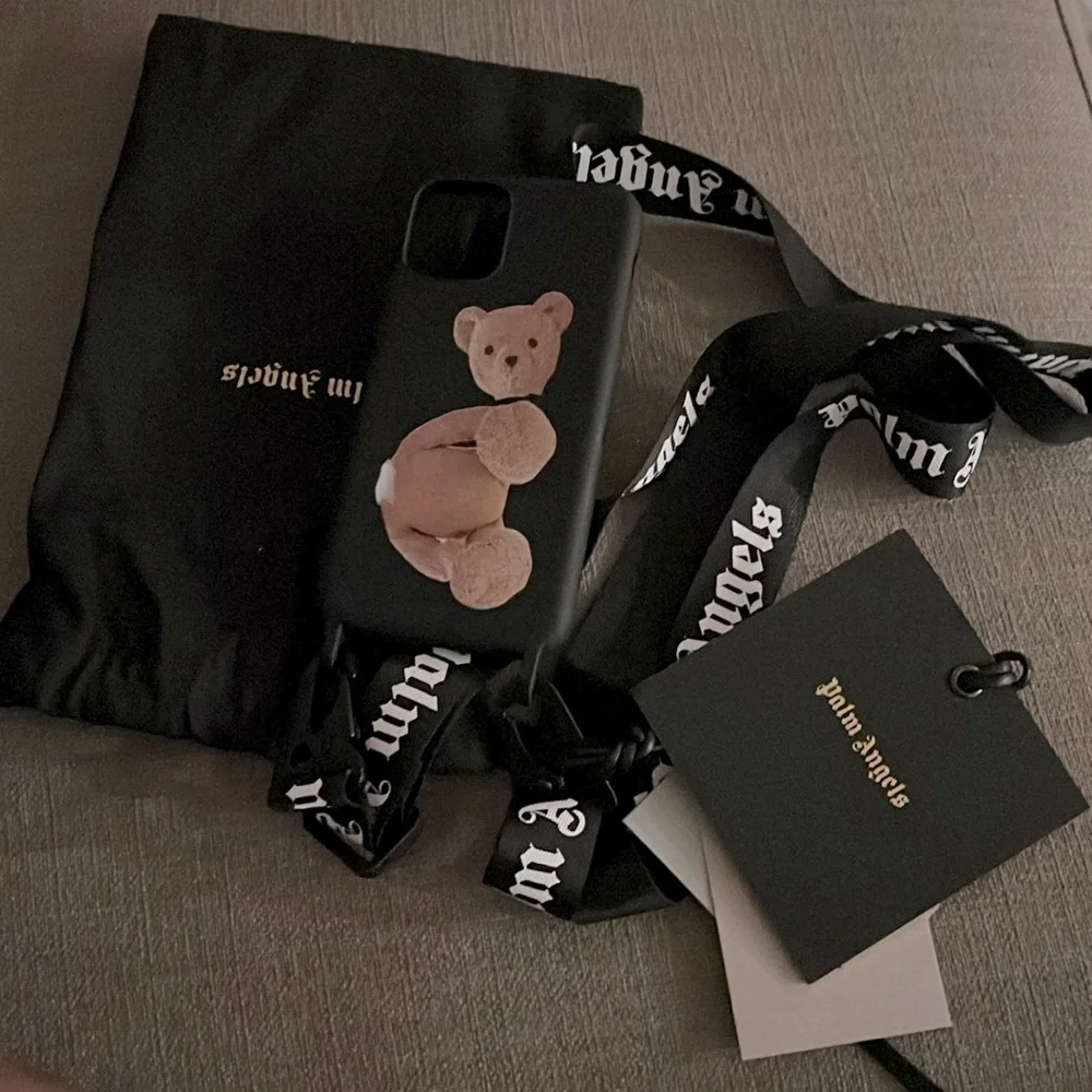 Palm Angels Teddy Bear iPhone 11 Pro Neck Case, New w/Tag